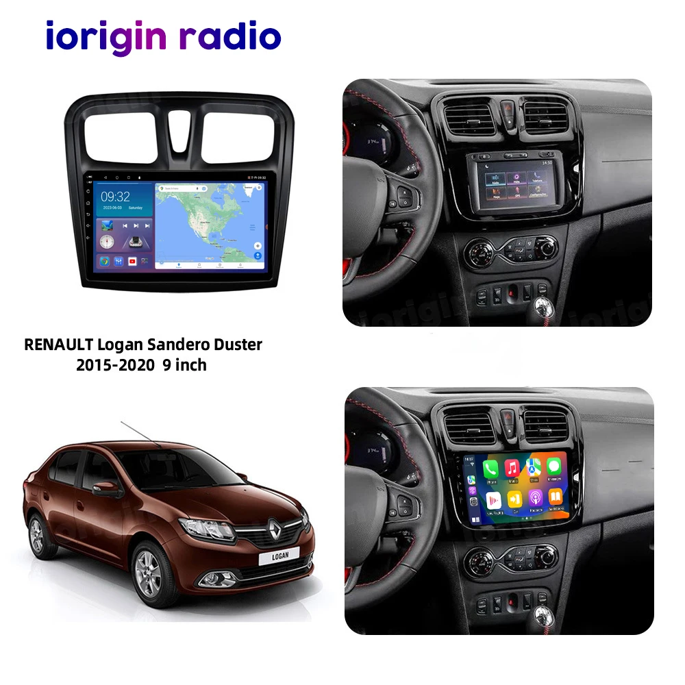 Android 13.0 Car Radio Multimedia Video Player Navigation For Renault Logan 2 2012-2019 Sandero 2 2014-2019 GPS Carplay 4G WiFi