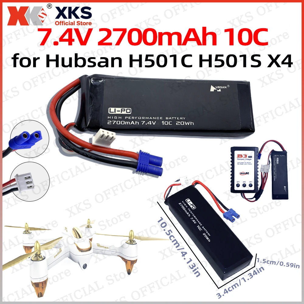 

Hubsan H501C H501S X4 7,4 В 2700 мАч липо-батарея с зарядным устройством B3 для RC Quadcopter Drone H501S аксессуары Запчасти