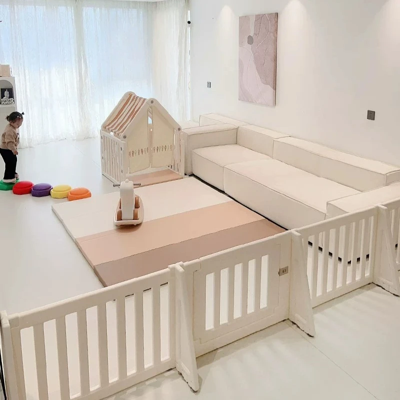 Baby Playpen Portable Foldable Expandable Baby Playpen Gate Safety Barrier Easy Install Indoor Outdoor Non Slip Pressure Mount - view 3