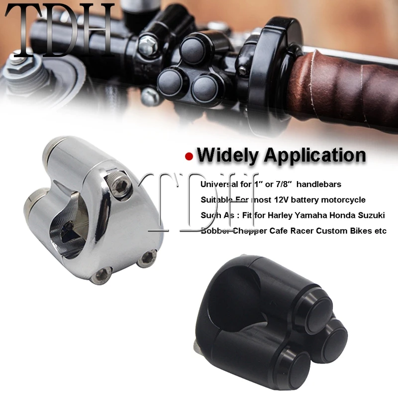 Cafe Racer Motorcycle 22mm 25mm Handlebar Mini Switch Button 1\