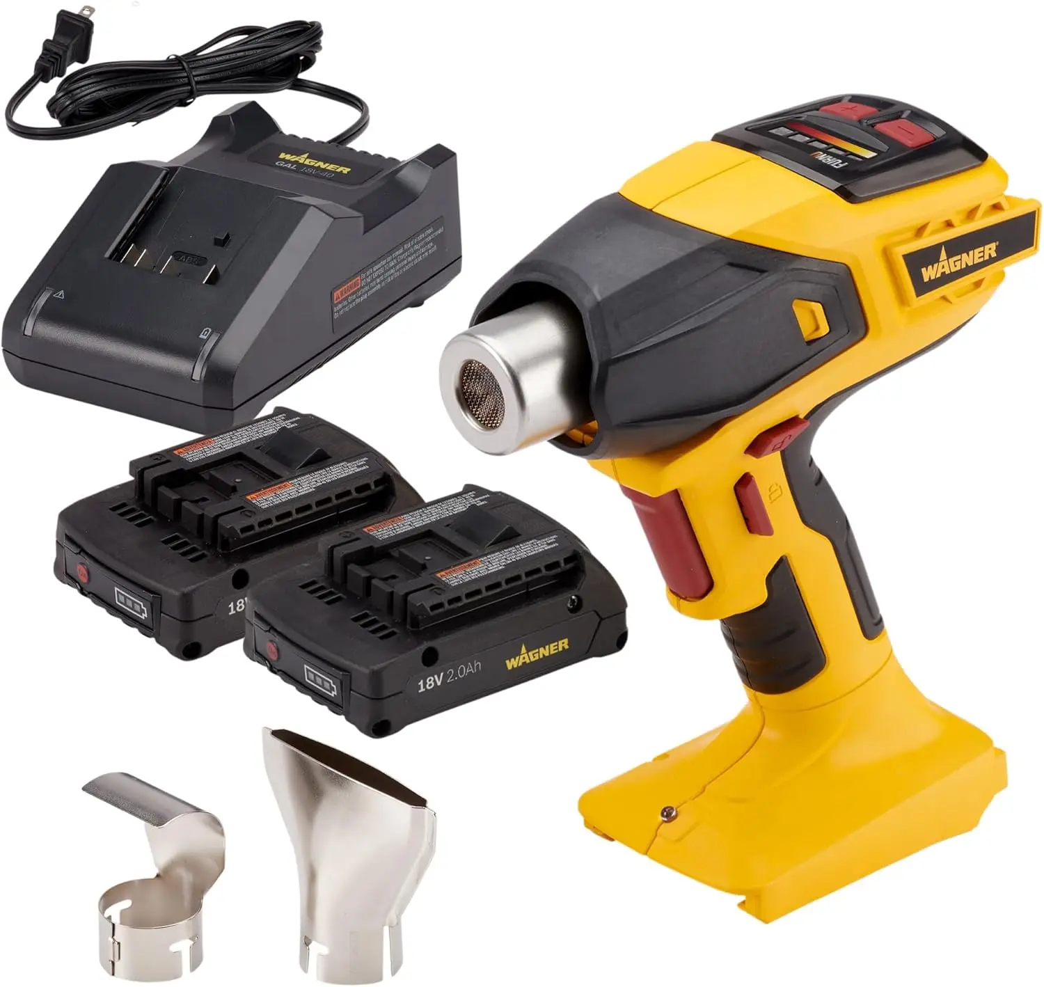 SprayTech 2462735 FURNO 550 18V – includes 2 Batteries and a Charger Heat Gun, Yellow