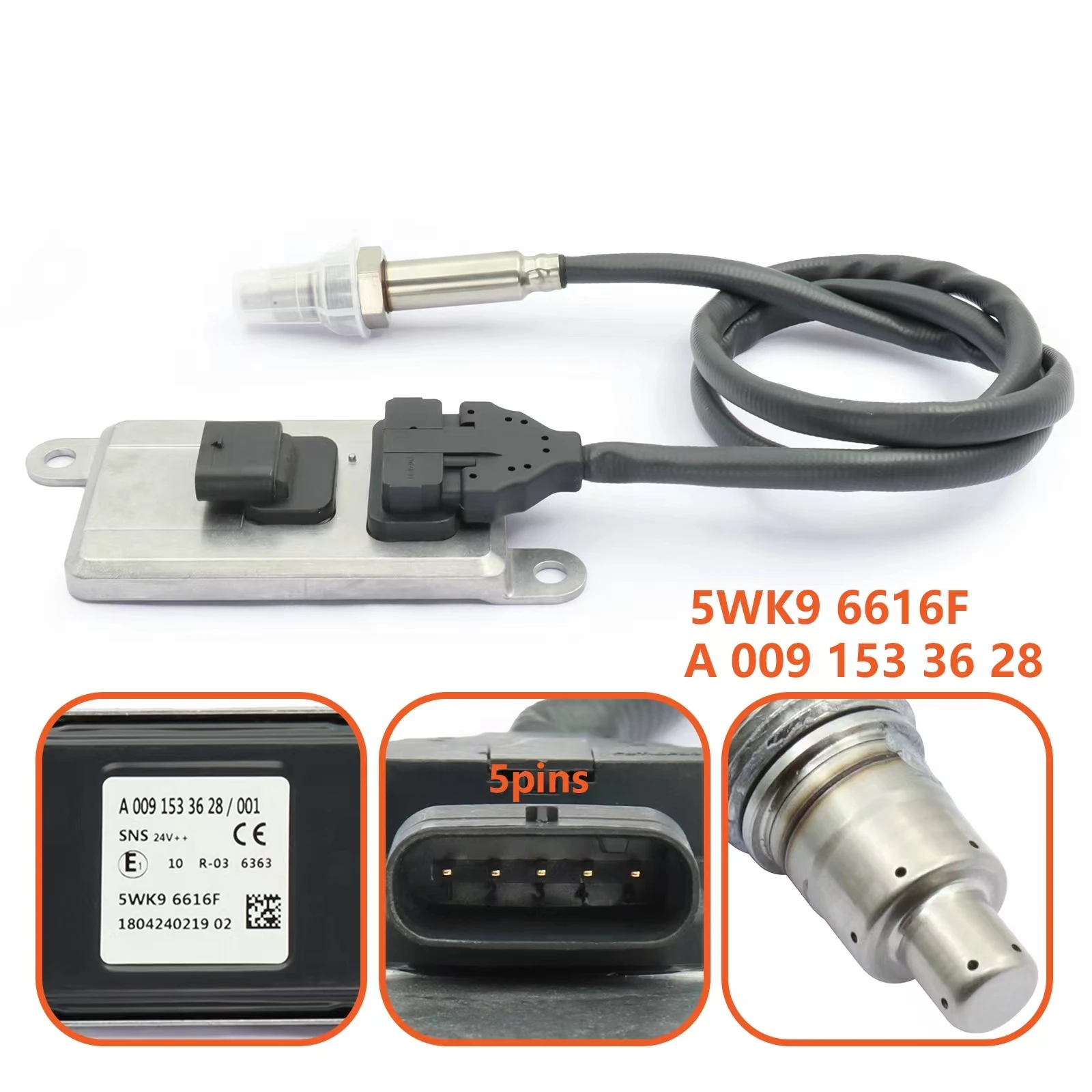 Nitrogen oxygen sensor 5WK9 6616F 5WK9 6616D A0091533628 A0091533005 A0061537328 Fit For Mercedes Actros/Atego LKW 24V