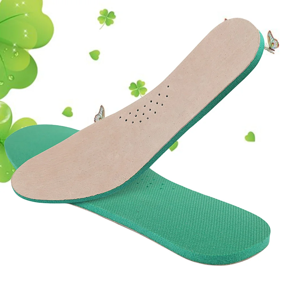 

46pcs 1Pair Thick Pigskin Sports Insoles Breathable Arch Support Shoe Pads For Running Walking Cross Training Foot Cushion 45-46