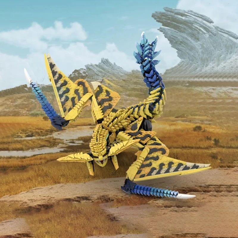 Exquisite new MOC building block animation model, Thunder Dragon technology modular children's toy DIY assembly set