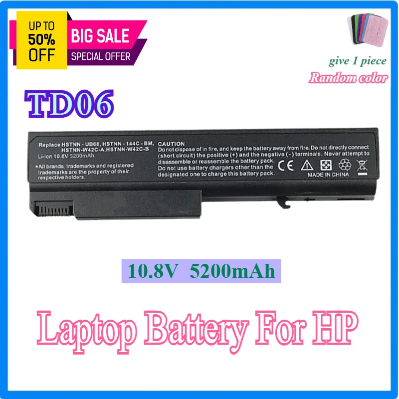 TD06 Laptop Battery for HP/Compaq ProBook 6445b 6450b 6540b 6545b 6550b 6555b 6730b 6530b 6535b for EliteBook 6930p 8440p 8440w