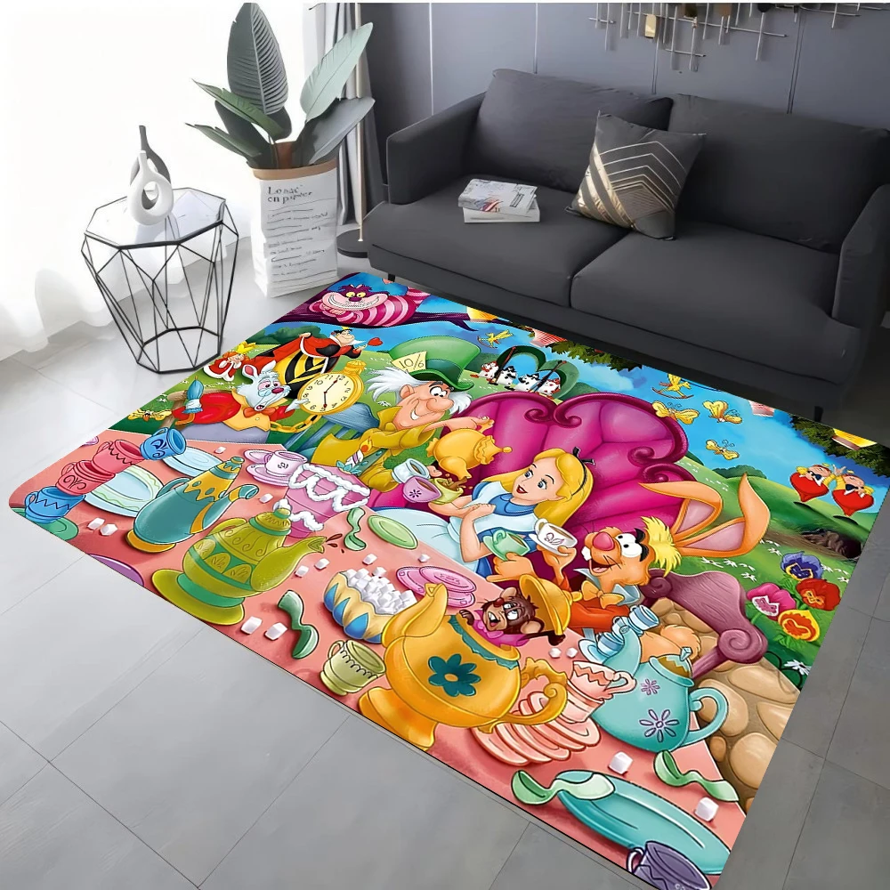 

MINISO Disney Alice in Wonderland Inspired Carpet Living Room Decor Carpet Bedroom Bed Soft Floor Mat Perfect Rug for Any Space