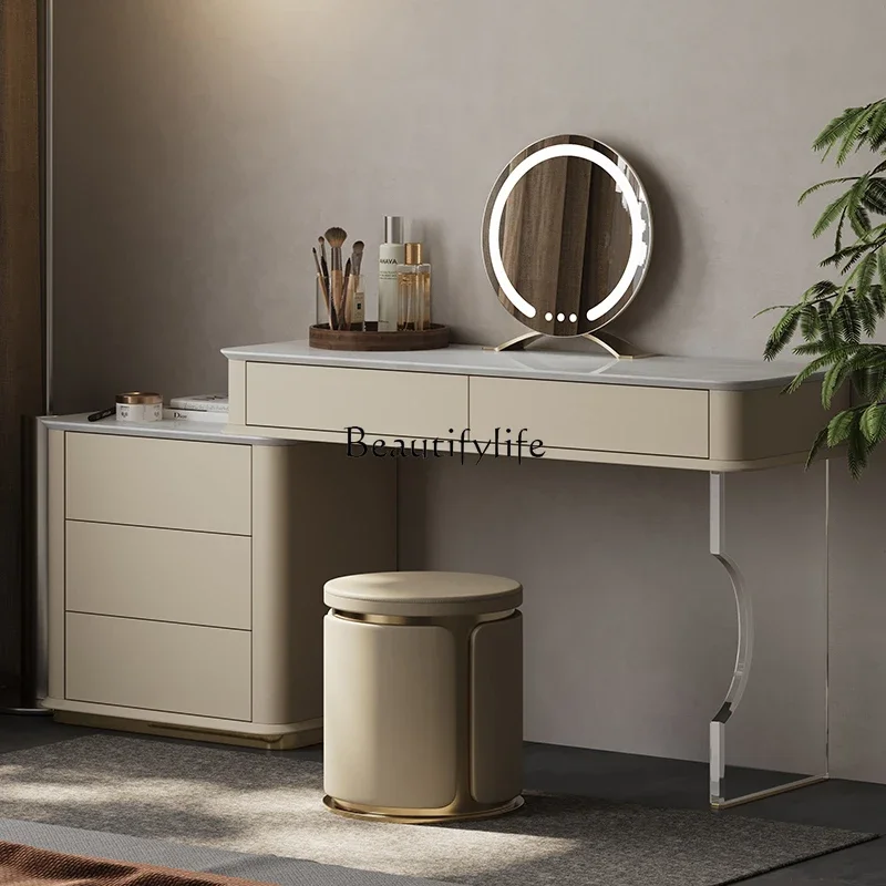 

yj5 Modern dresser designer light luxury natural Kari ice jade marble dresser integrated