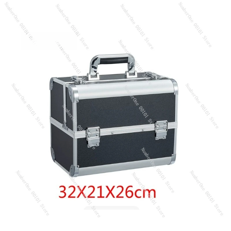 Large Capacity Cosmetic Case, Handheld Portable Makeup Storage Box Multi Layer Tattoo Tool Organizer