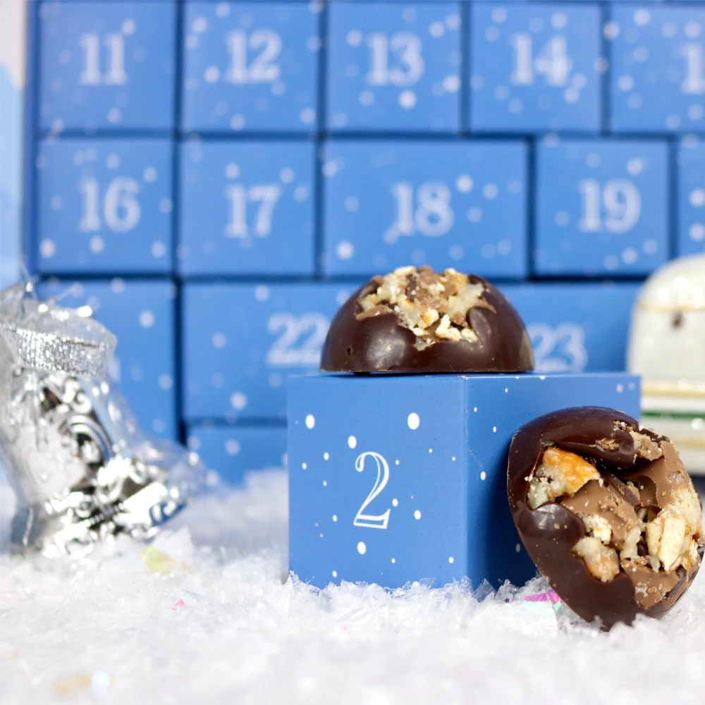 24 Day Advent Calendar Boxes Wholesale Luxury Empty Paper Chocolate Packaging Gift Box