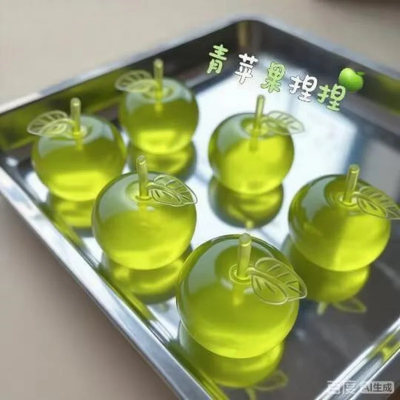 Juguete Antiestrés de Manzana Verde, Suave y Blandito, para Aliviar la Ansiedad, Juguete Sensorial Portátil para Decoración de Escritorio