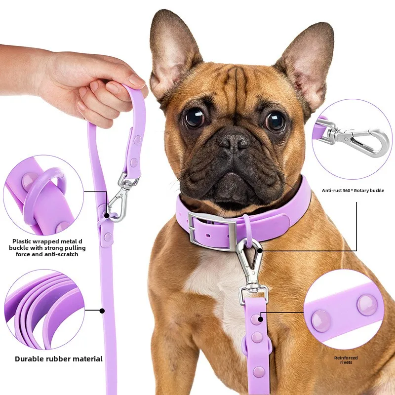 Dog 4-Pieces Sets Collar   Pet Leash   Garbage Distributor   Vest Type Adjustable Chest Strap For Medium And Large Dogs Harness