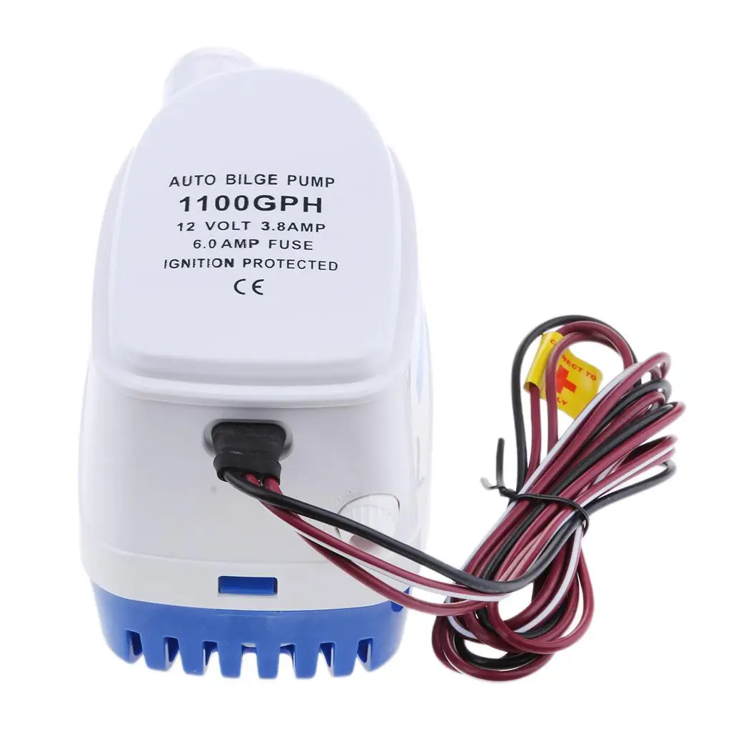 12V Marine Auto Bilge Water Pump High Efficiency Pvc Boat Pump Submersible Plastic Portable for Camper Yacht