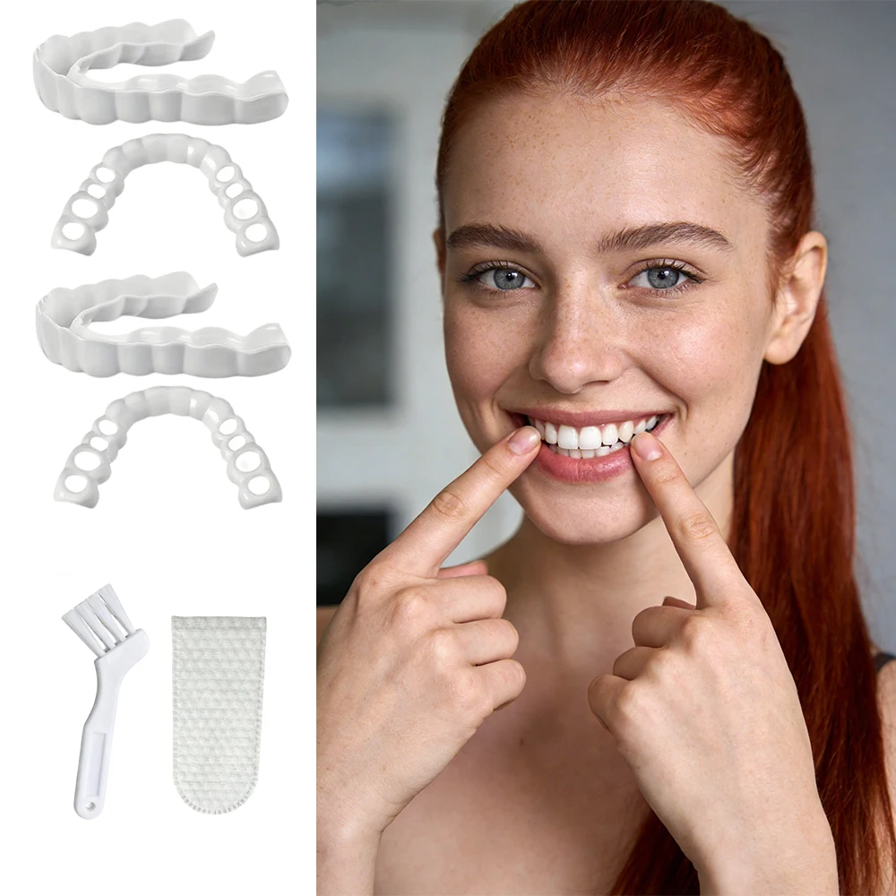 

New Lightweight Floating Teeth Veneers Reusable Instant Smile Whitening Ultra Light Material No Weight Sensation H2931