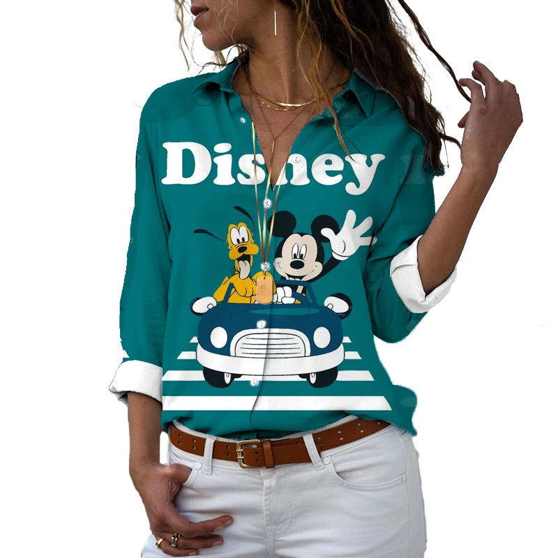 New Disney Brand Mickey and Minnie Anime 3D Printed Harajuku Style Cute Casual Top Beach Kawaii Clothes Cover Up Top Casual y2k