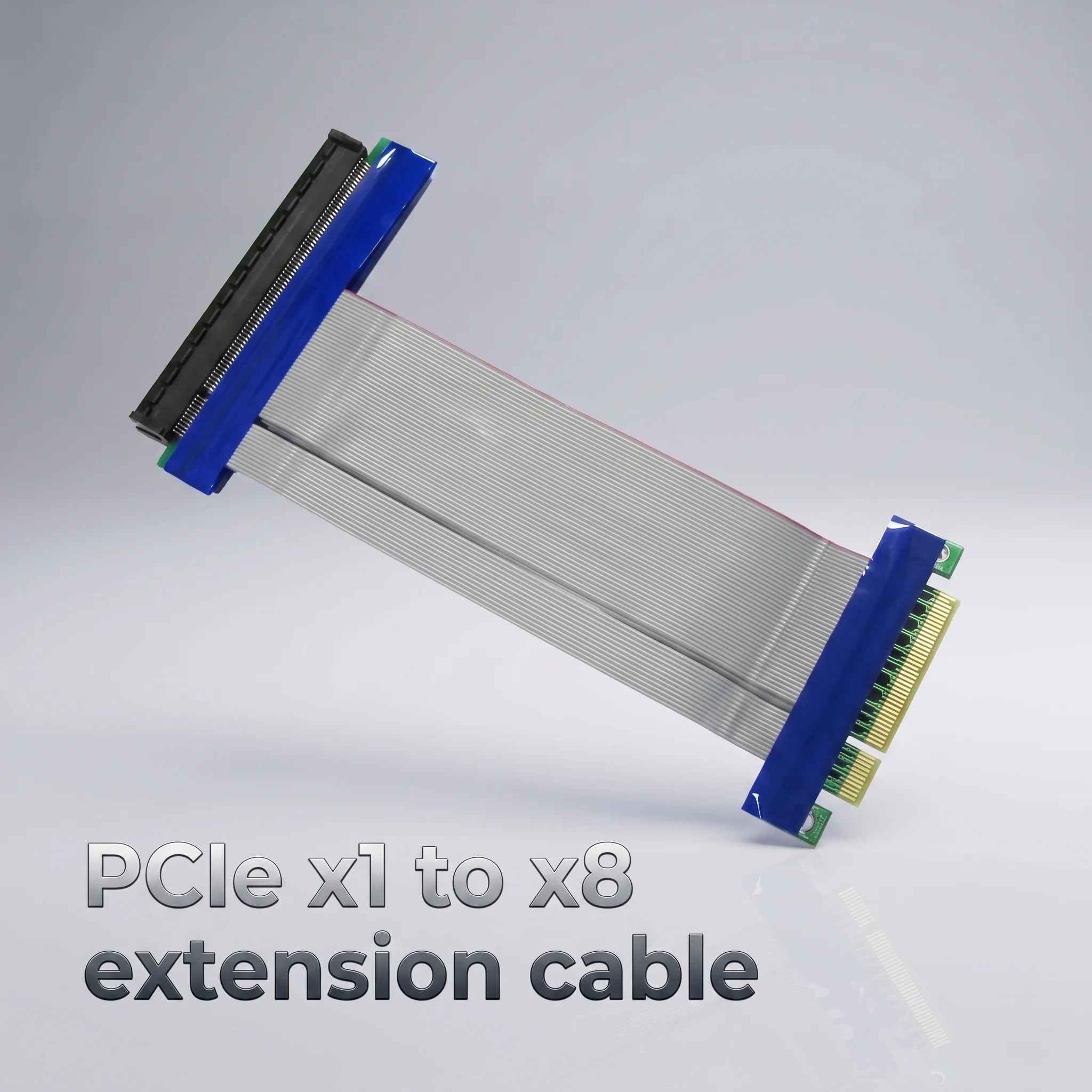 HYX PCI Express PCIE Riser Card Extender PCI E 8X to 16X Slot PCI-E Riser Adapter Extension Cable PCIe X8 Gold
