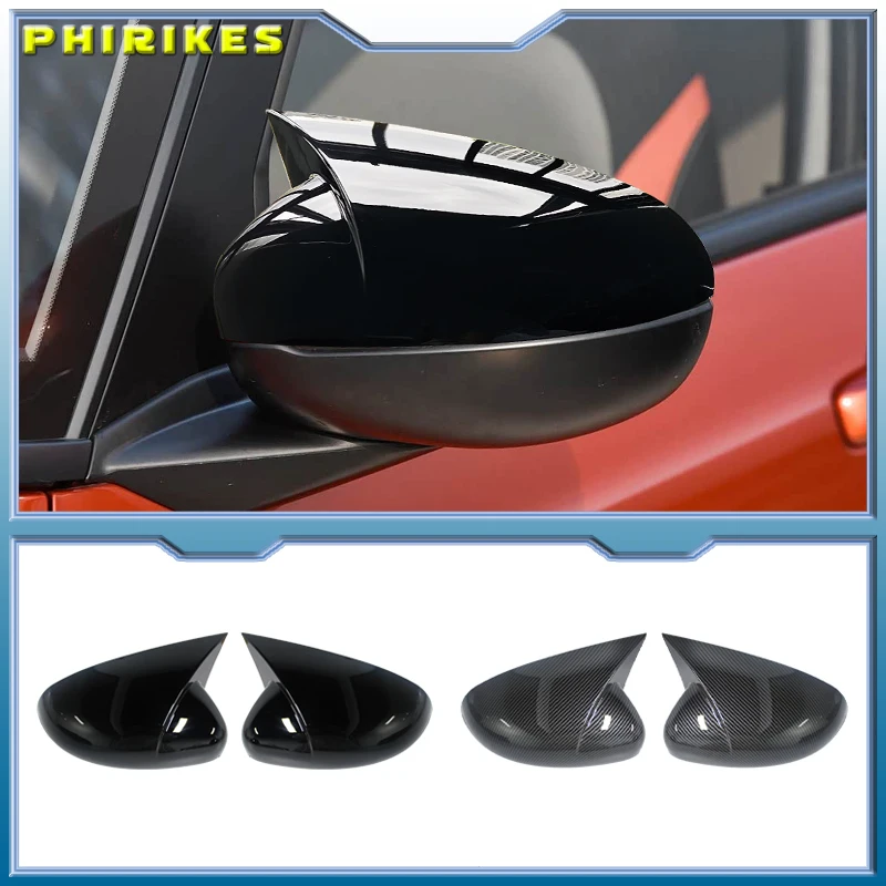 Glossy Black Rearview Mirror Housing Side Mirror Cover Fit For Honda Fit JAZZ GR9 2020-2023 LIFE Car Modified Accessories