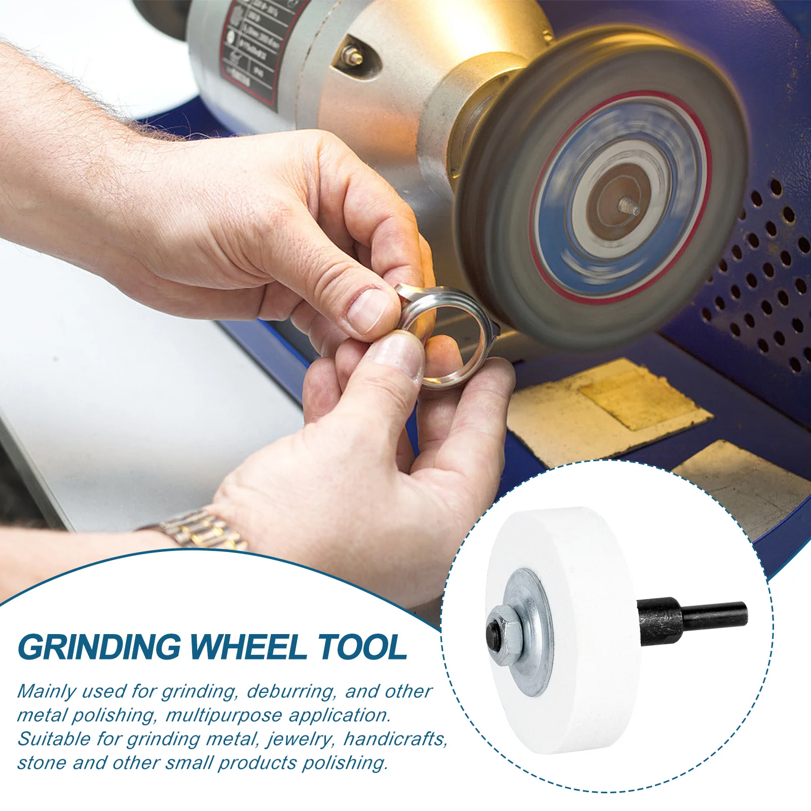 1 مجموعة الحفر الكهربائية الرملي عجلة للمعادن رأس مطحنة تلميع الحجر أداة متعددة الأغراض دائم مادة سميكة طحن #4