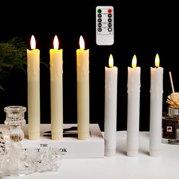 할로윈 LED Flameless 깜박이는 테이퍼 촛불 라이트 원격 창 촛대 크리스마스 추수 감사절 파티 벽난로 장식