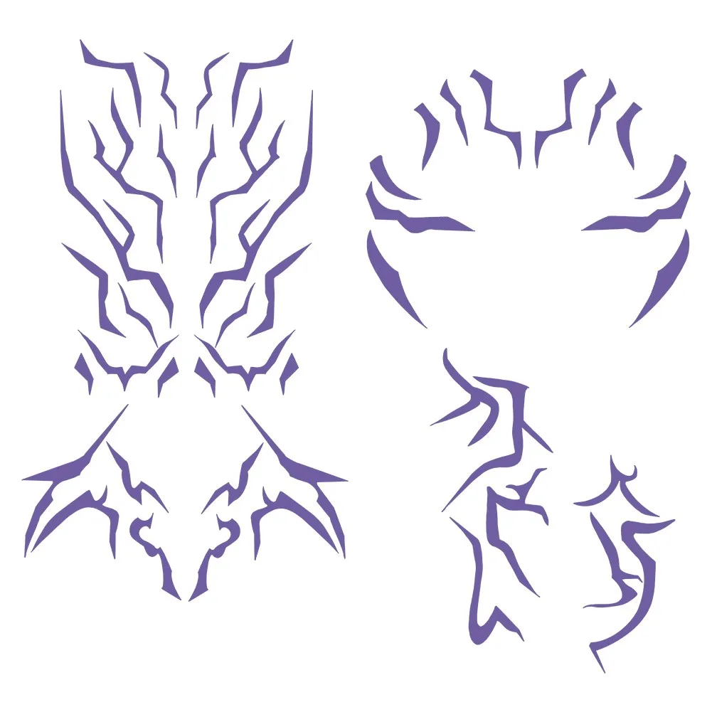 2025년 만화 악마 사냥꾼 K팝 코스프레 루미 보라색 타투 스티커 의상 액세서리 파티 변장 할로윈 롤플레잉 소품