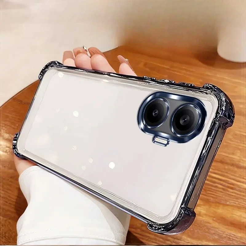 وسادة هوائية حامل مطلي بالكهرباء حافظة لهاتف Xiaomi POCO X7 F7 F6 X6 M6 F5 PRO غطاء خلفي ناعم فاخر مقاوم للصدمات