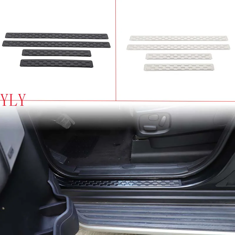 الفولاذ المقاوم للصدأ لاند روفر ديسكفري 4 LR4 2010-2016 سيارة عتبة خارجية المضادة للخدش قطاع ملصق مزخرفة اكسسوارات السيارات #3