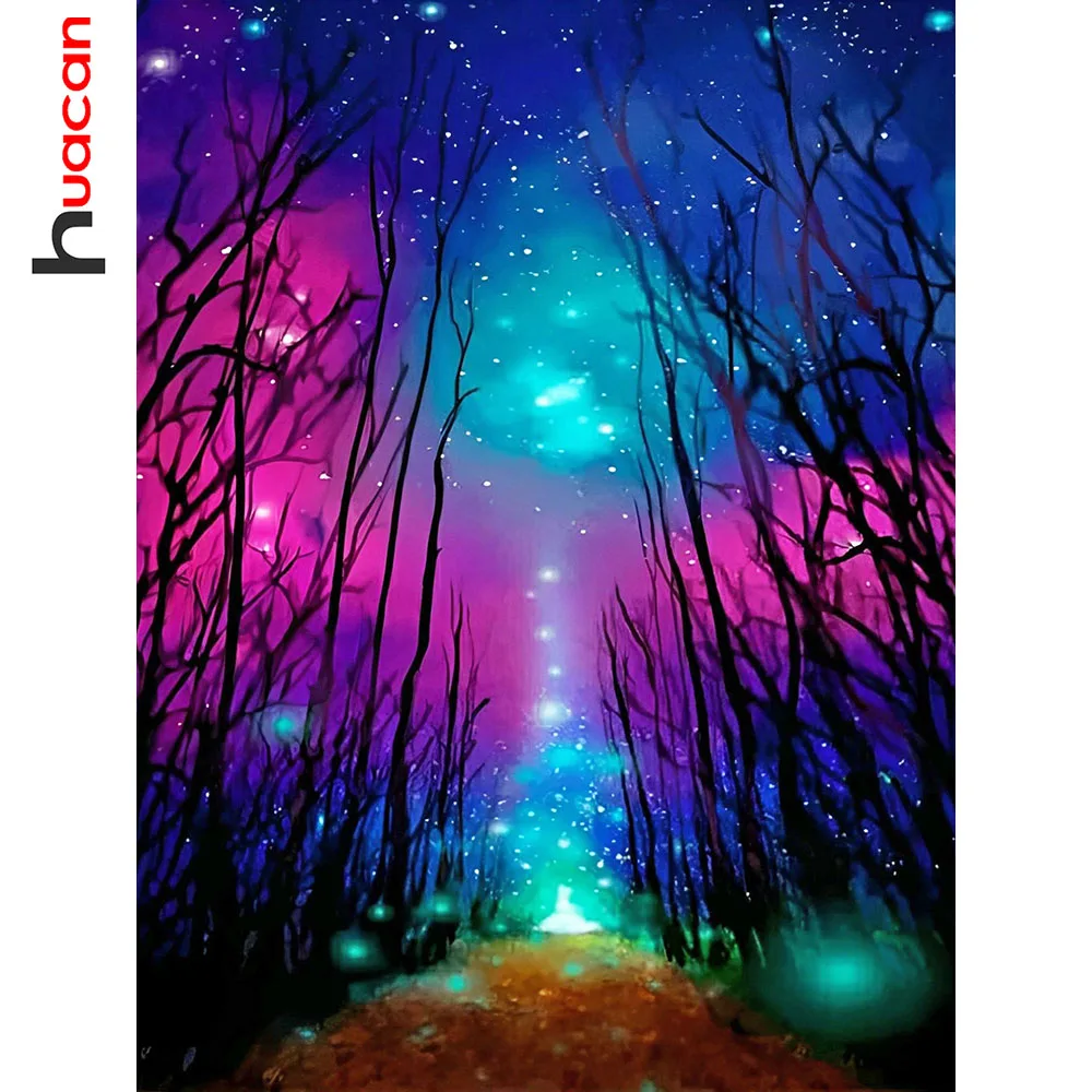 

Хукан Аврора пейзаж лес алмазная живопись полная квадратная круглая 5D DIY вышивка искусство новые поступления 2025 украшение дома