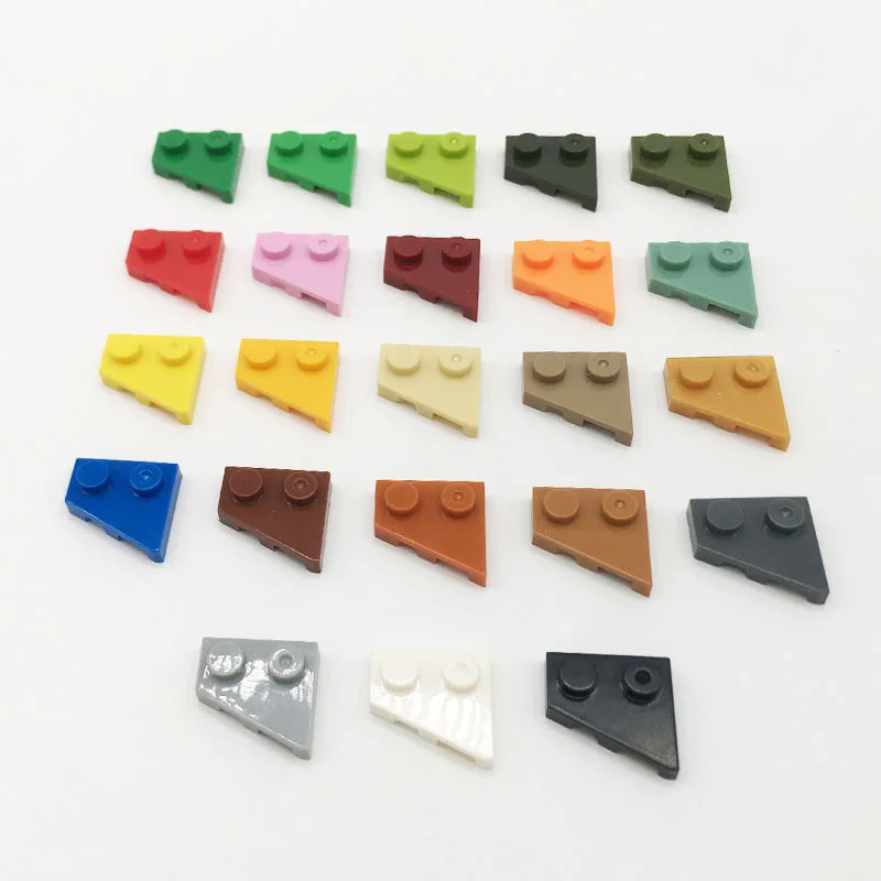 [109Pcs]【50g】 Model 24299 1 X 2x2 Wedge Plate (Left), Children DIY STEM Building Blocks Toy, Gifts For MOC Creators Group