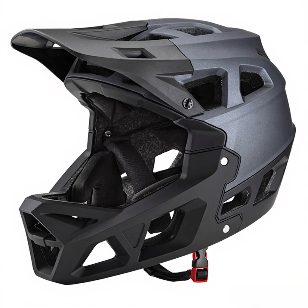 

Cycling Helmet: 31 Vents for Maximum Cooling and Lightweight 710g Design - Full-Face with Visor for Downhill Protection and