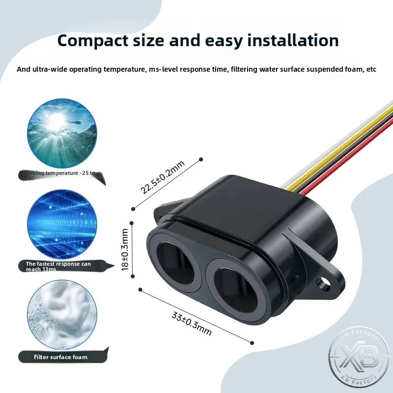 IP67 Waterproof Obstacle Avoid Module RS485 Ultrasonic Level Sensor Container Water Level Monitor