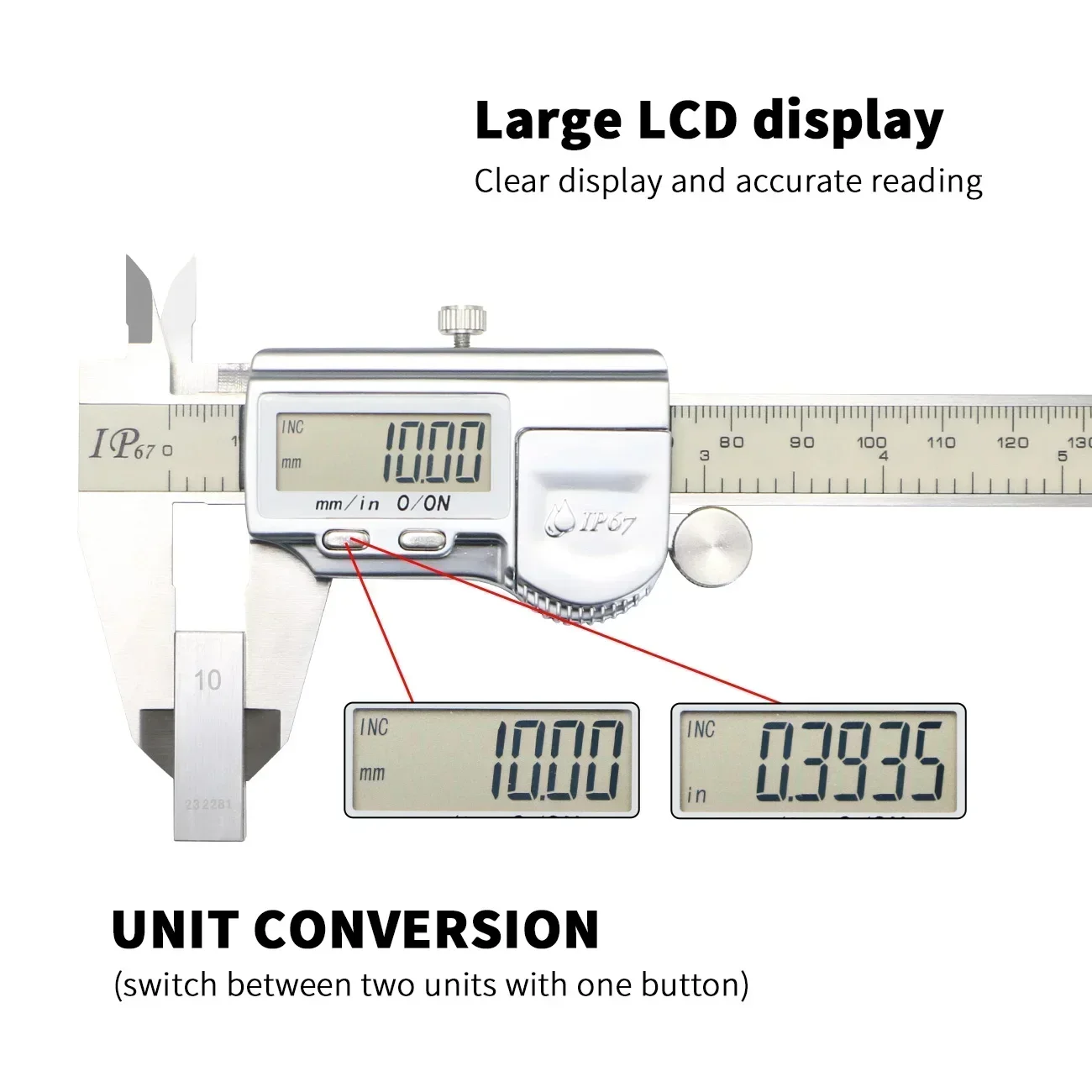 IP67 0-200 mm Micrometro Calibro Digitale Vernier Caliper Micrometer Woodworking Measuring Tools Paquimetro Digital