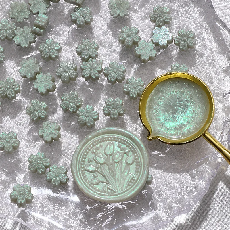 90 Stuks Gemengde Kleur Glitter Sakura Lakzegel Zegel Stempel Kralen Diy Cadeau Envelop Bruiloft Uitnodiging Oude Zegel Waszegel Maken Gereedschap