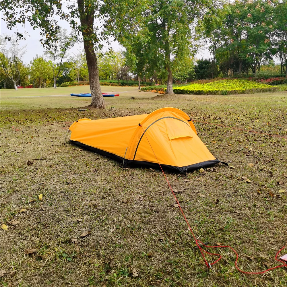 Backpacking Tent Outdoor Camping Sleeping Bag Tent 2024 New Hiking Traveling Equipment Lightweight Single Person Sleeping Tent