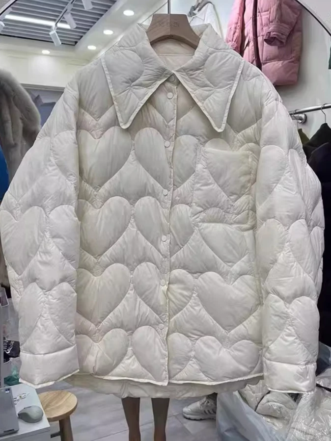 Autumn and Winter New Women's Down Jacket Commuting Loose Shirt Lightweight Down Jacket