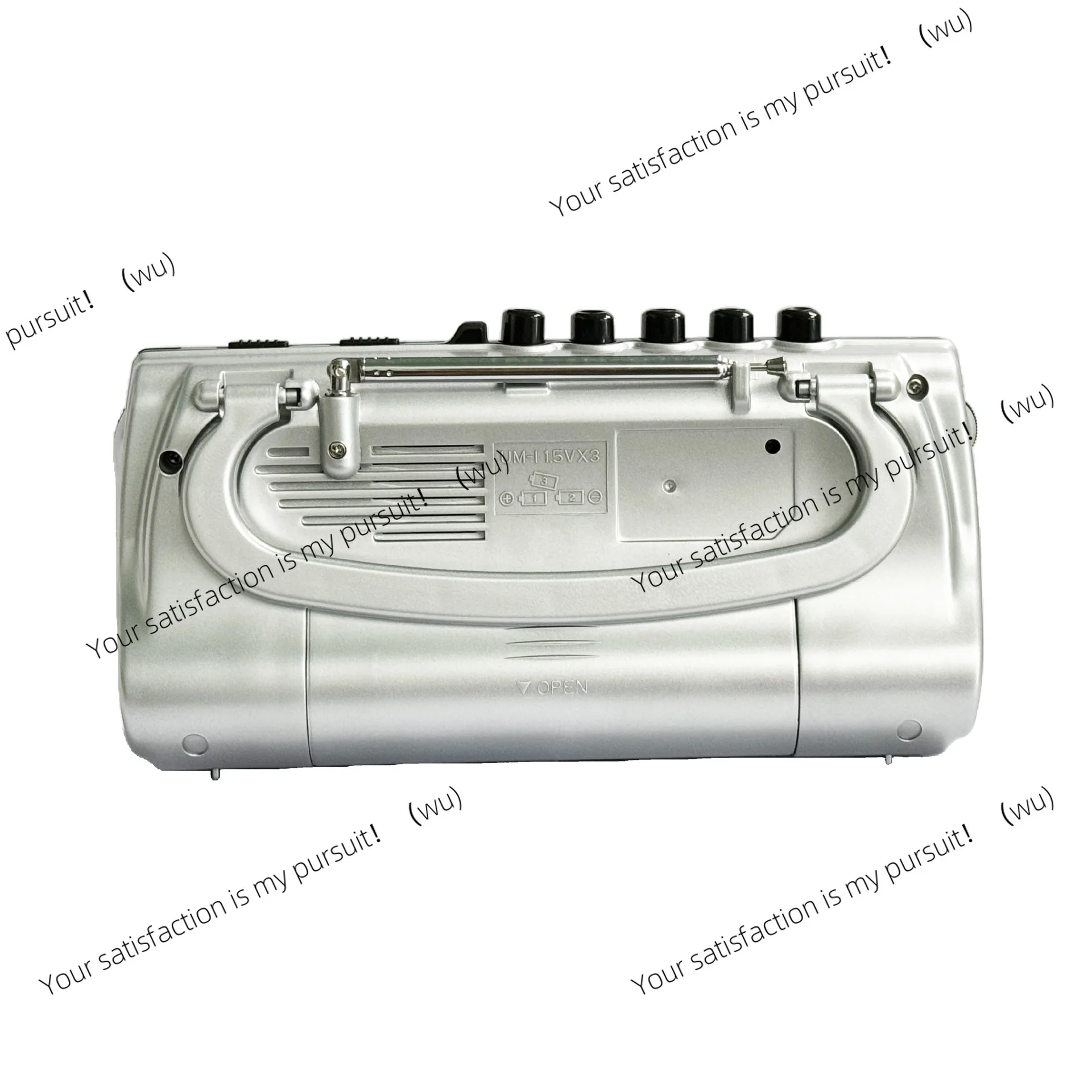 2-Band radio tape Vintage cassette player Automatic stop Nostalgic compact tape recorder