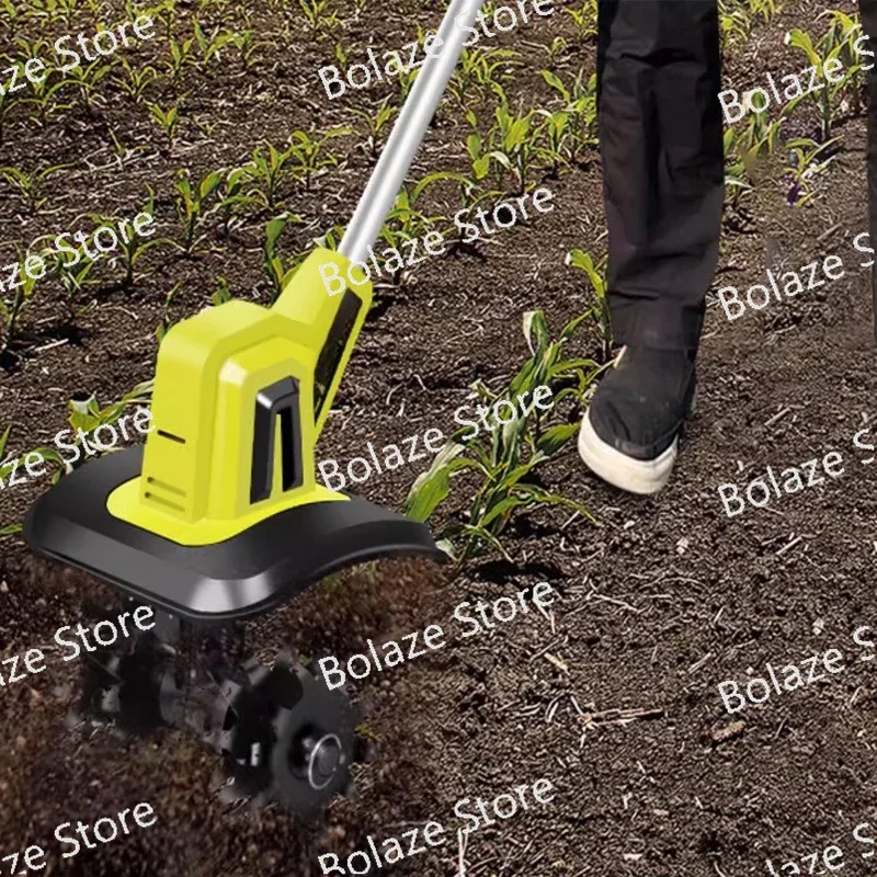 Handheld Lithium-ion Micro Tiller Loosening Machine Agricultural Tiller Small Household Electric Hoe Rotary Tiller