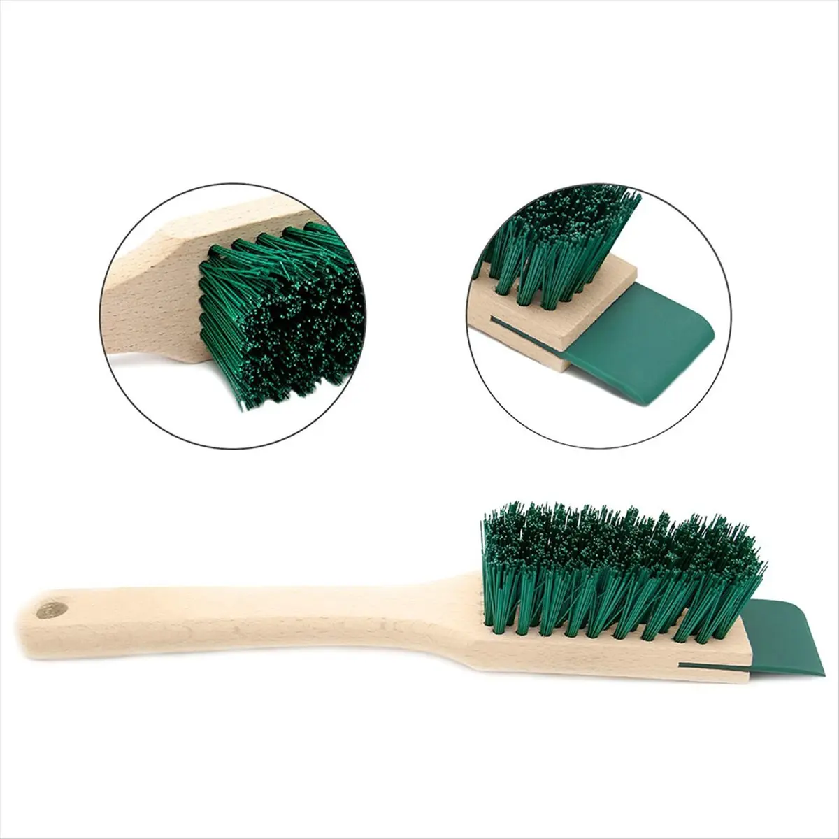 828 Mower Deck Scraper with Ergonomic,Long Handle Scraper and Stiff Bristle Brush,Cleaning Tool for Gardening