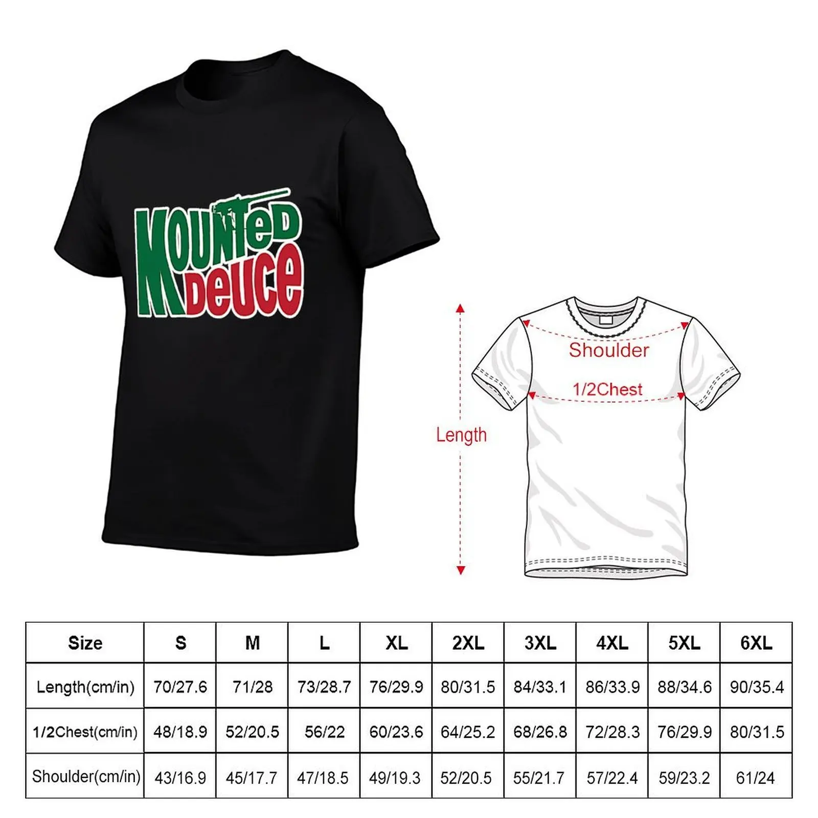 Mounted Deuce T-Shirt man t shirts graphic man tshirt funny t shirts cotton T-shirt