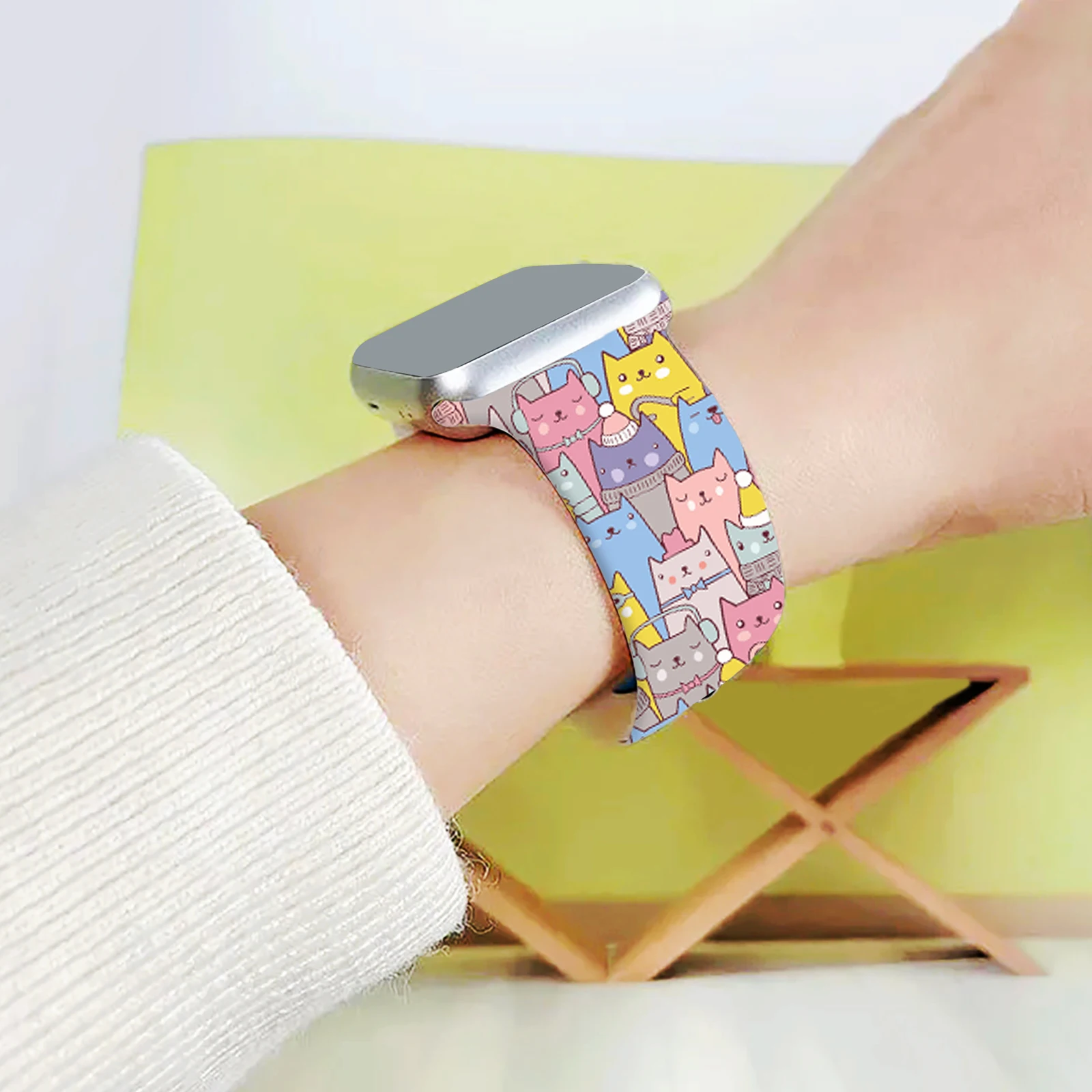 Animal series printed watch strap for Apple Watch 11 10 9 8 7 Silicone Band Replaceable Bracelet for iWatch 46mm 44mm 42mm 41mm