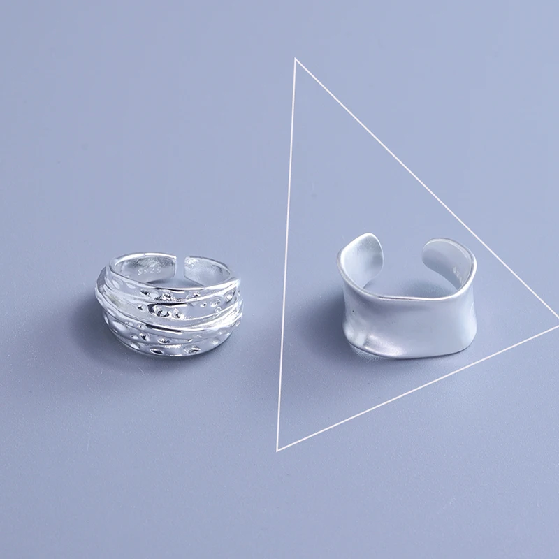 Women's 925 Sterling Silver Irregular Geometry Ring