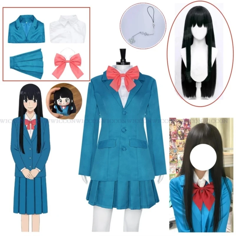 Anime Cosplay Kimi Mi Todoke Season 3 Kuronuma Sawako Costume From Me To You Season Wig JK School Uniforms Woman Lovely Suit