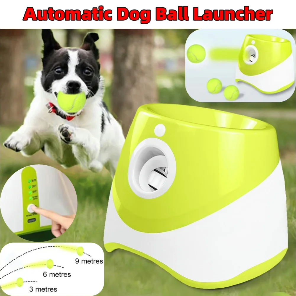 Lanzador automático de pelotas para perros, juguete para perseguir perros, Mini máquina de lanzamiento de tenis, lanzador de pelotas, juguete interactivo para mascotas