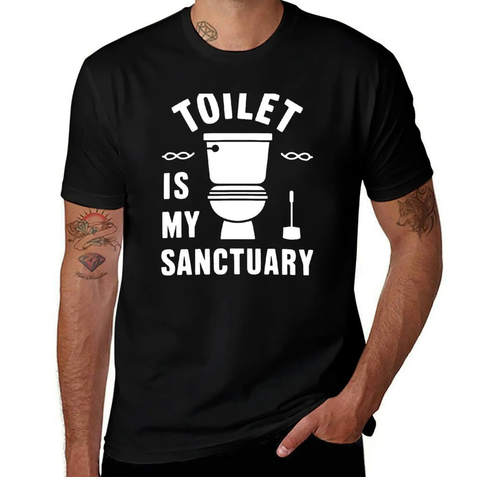 Toilet Is My Sanctuary - Funny Marriage T-Shirt Funny t-shirts cheap stuff graphic t shirts man clothes Men's clothing