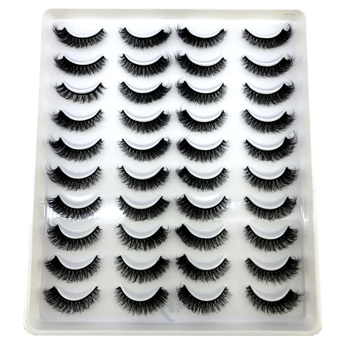 جديد 20 أزواج رموش عين القطة الطبيعية ثلاثية الأبعاد المنك جلدة رقيق حجم المنك الرموش الصناعية القسوة الحرة Wispy جلدة ماكياج Cilios #1