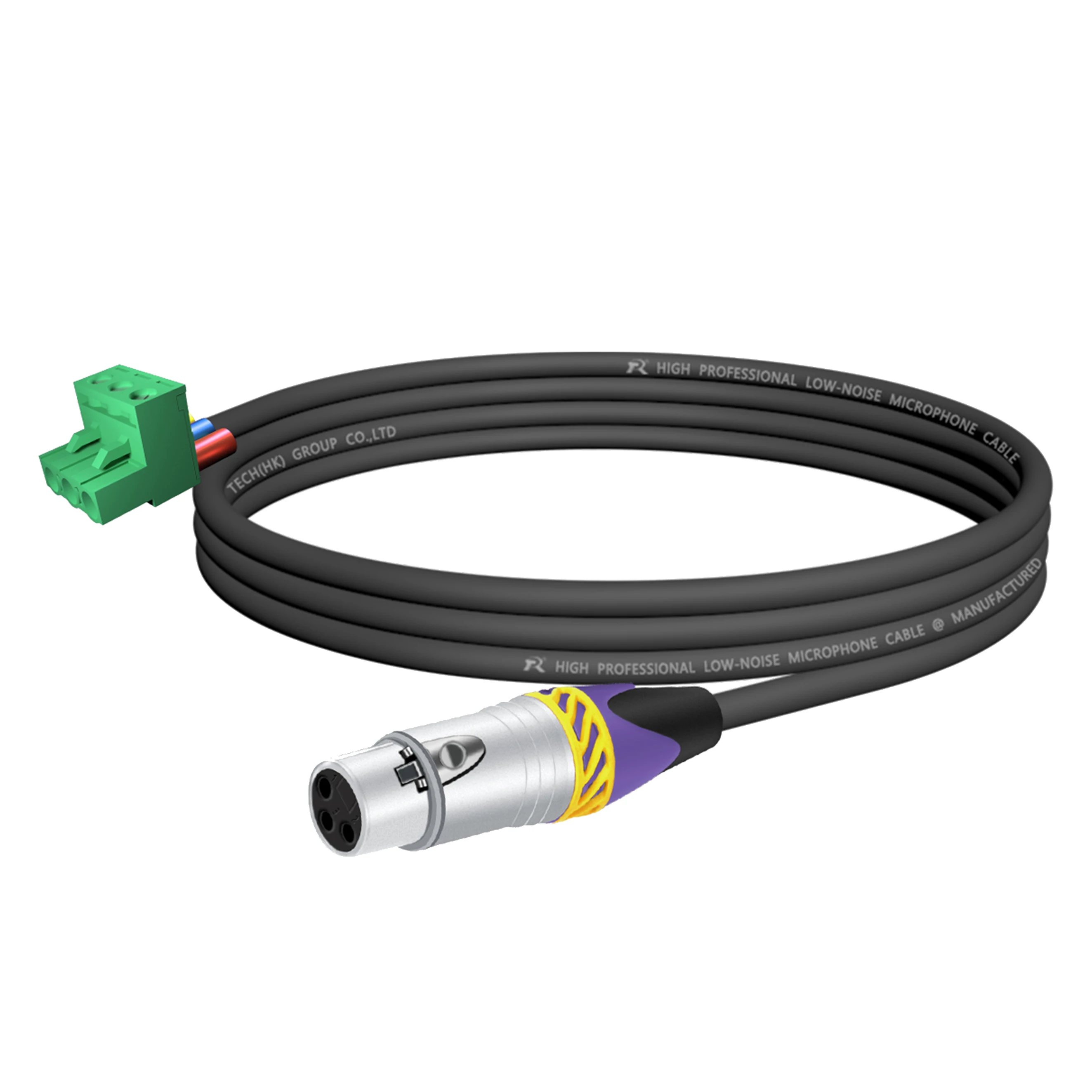 5,08mm Phoenix-Schraubklemme zu geradem XLR M/F Kabel, 3-poliger PCB-Montage Phoenix-Stecker zu XLR Audiokabel, Lautsprecher-, Bühnen-Soundverkabelung – Detail 18