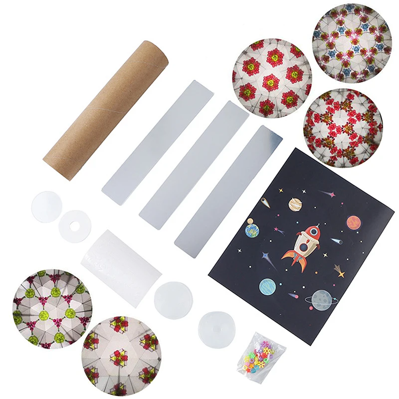 DIY Rotating Kaleidoscope Kits Magic Science  Educational Kids Toy Craft