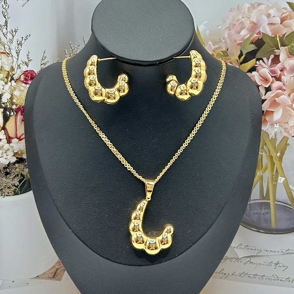 

Women's Jewelry Earrings Set Necklace Dubai African Clip Earring Exquisite Birthday Gift Daily Wear Classics Set Accessories