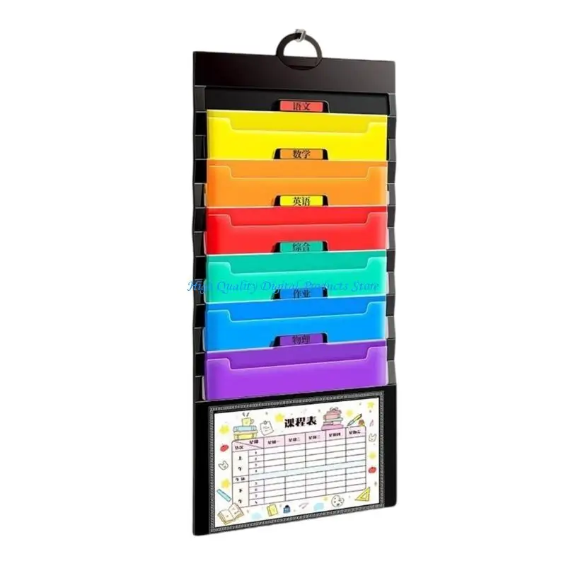 

U2JE Portable Folding File Bag 6 Pocket Expandable Sorting Case Letter Size Document Organiser Bag For School Office