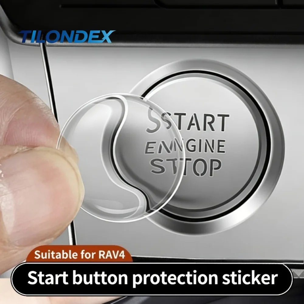 Film de protection transparent HD pour bouton de contacteur de voiture TILONDEX, grande taille, couverture dédiée translucide