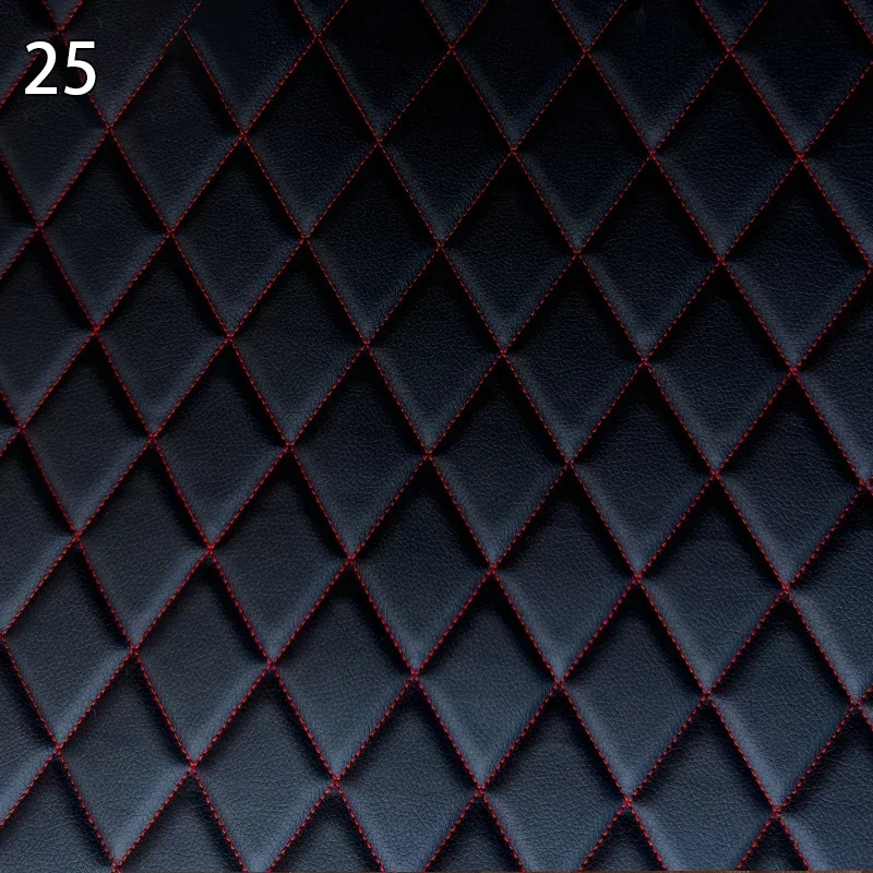 100x158cm Faux Leather Fabric Foam Quilted Padded for Car Interior Seat Cover Sofa Cushion Wear Resistant DIY image 3