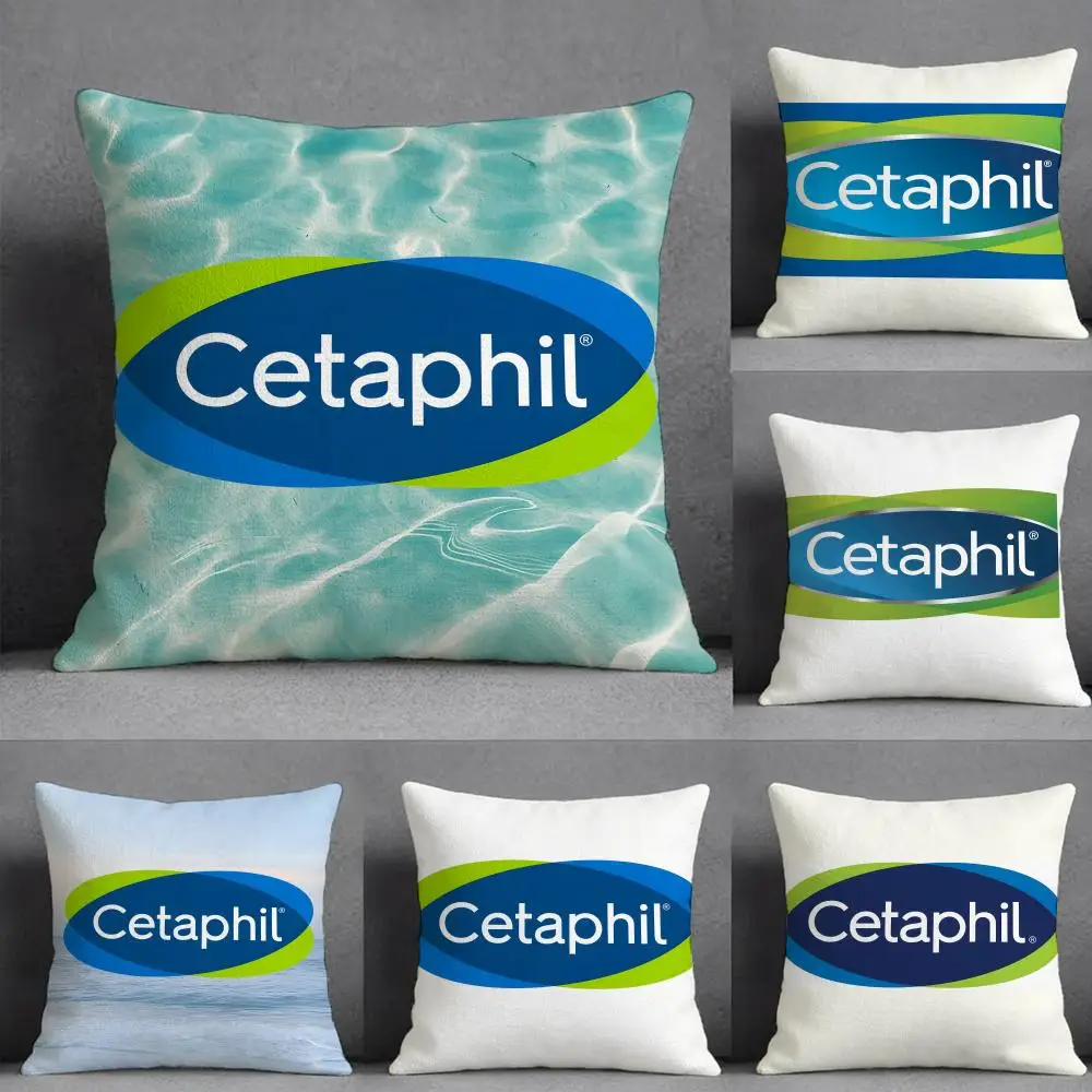 Capa de almofada da marca C-Cetaphil, estampada em ambos os lados, almofada para sofá, almofada para cabeceira de quarto